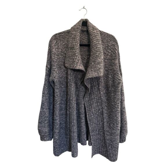 Prana Women Large Chunky Knit Sukie Sweater Open Cardigan Gray Alpaca Wool #3754 - Picture 1 of 16